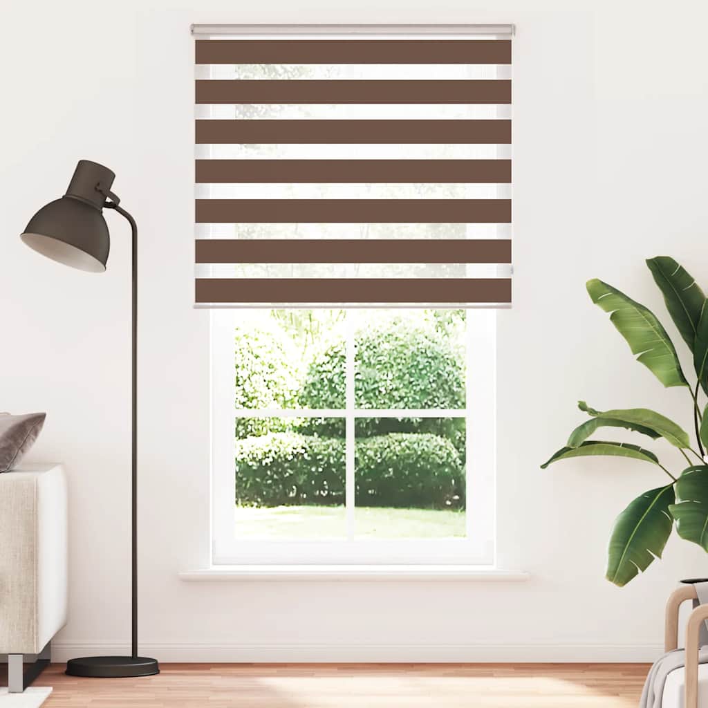 Doppelrollo Braun 135x230 cm Stoffbreite 130,9 cm Polyester