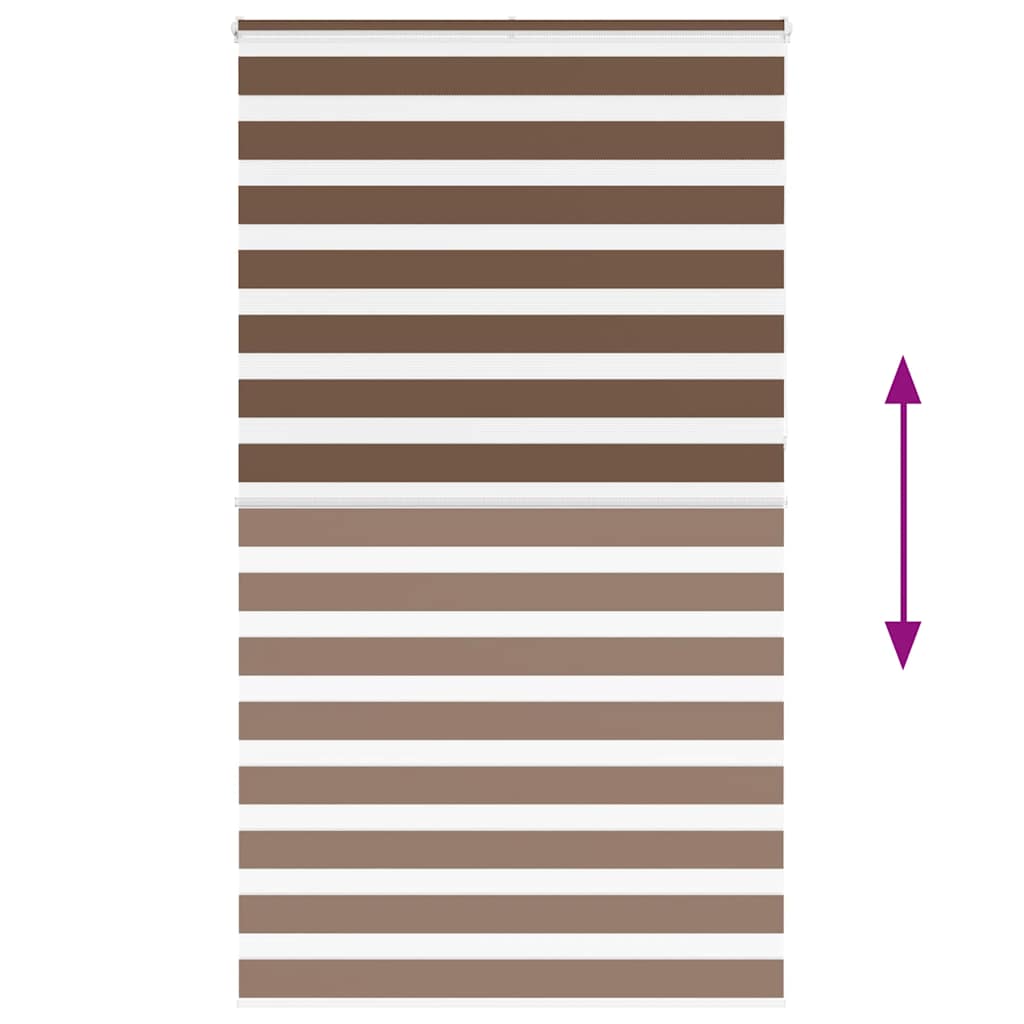 Doppelrollo Braun 135x230 cm Stoffbreite 130,9 cm Polyester