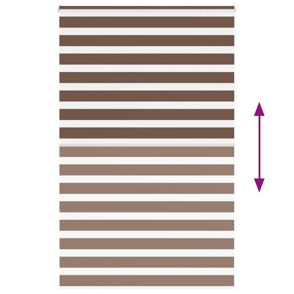 Doppelrollo Braun 140x230 cm Stoffbreite 135,9 cm Polyester