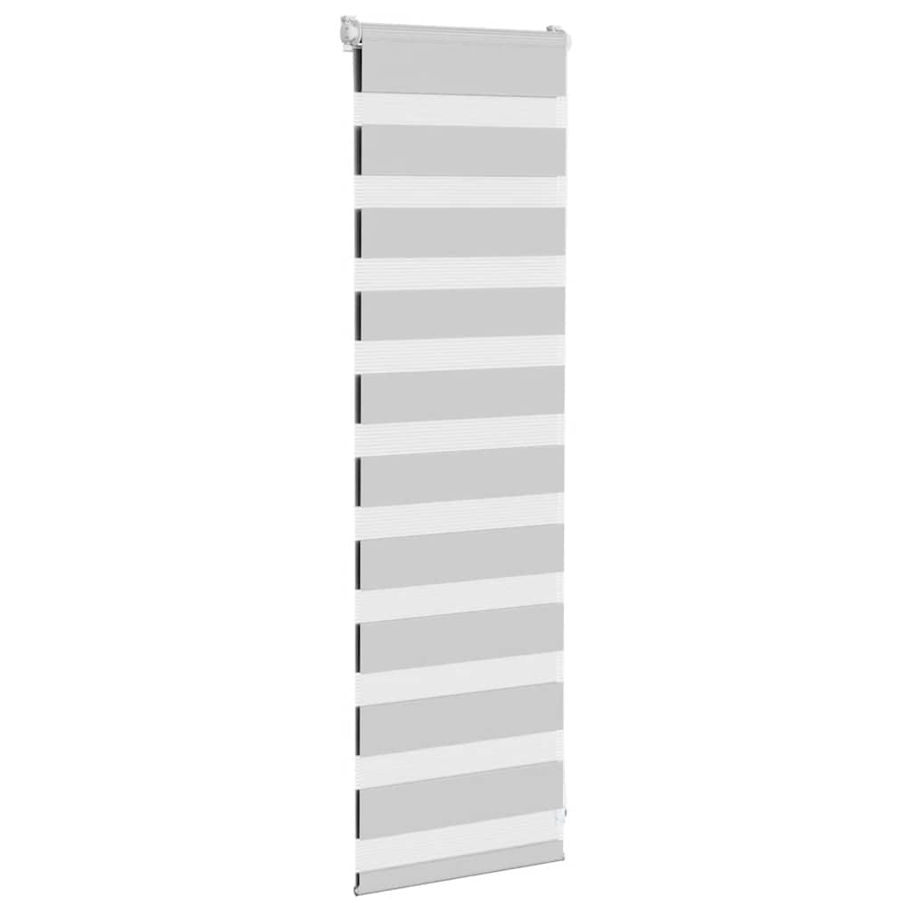 Doppelrollo Hellgrau 45x100 cm Stoffbreite 40,9 cm Polyester