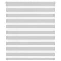 Doppelrollo Hellgrau 135x100 cm Stoffbreite 130,9 cm Polyester