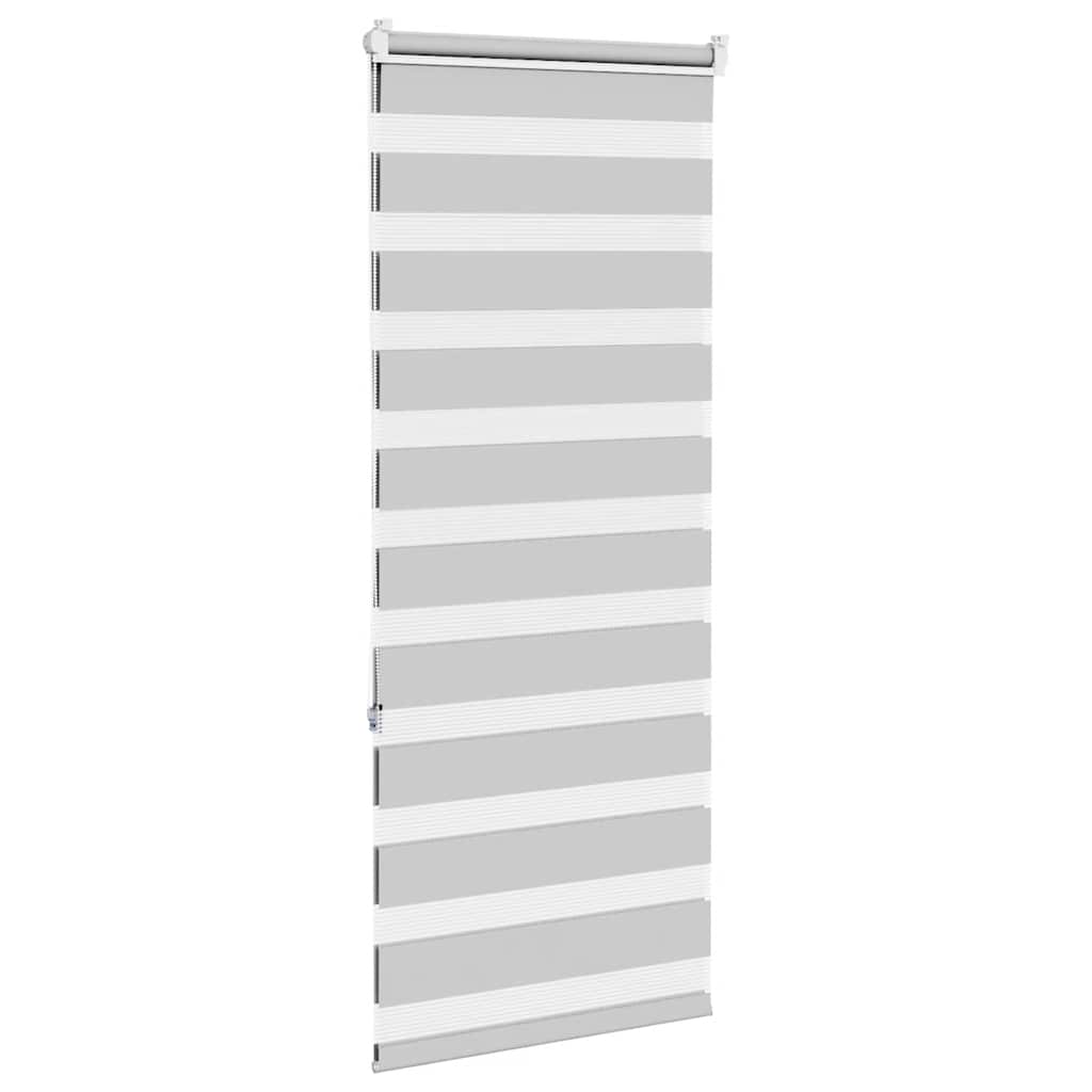 Doppelrollo Hellgrau 60x150 cm Stoffbreite 55,9 cm Polyester