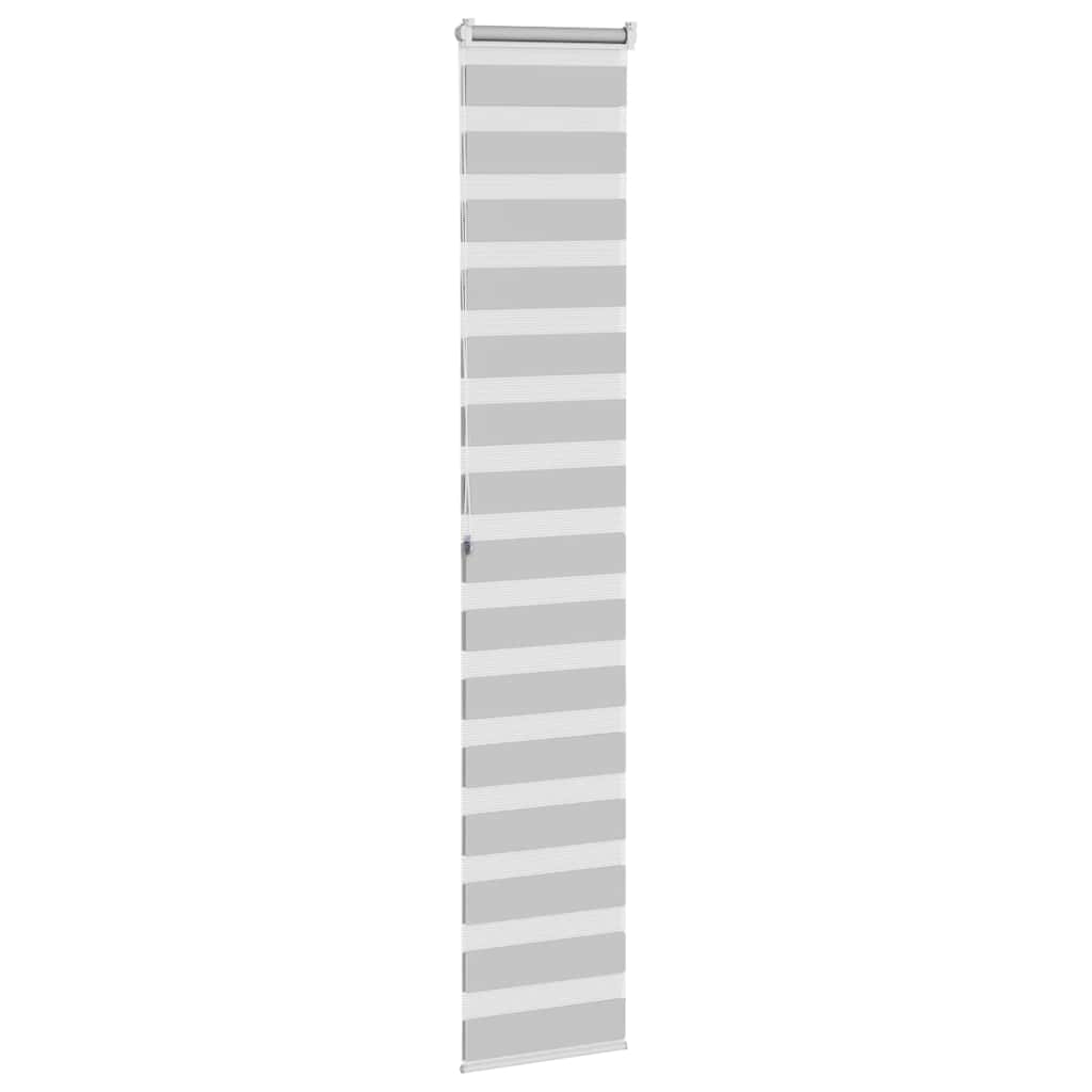 Doppelrollo Hellgrau 50x200 cm Stoffbreite 45,9 cm Polyester
