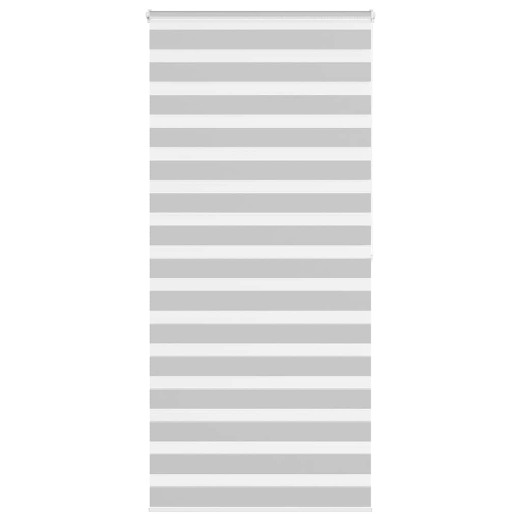 Doppelrollo Hellgrau 95x200 cm Stoffbreite 90,9 cm Polyester