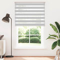 Doppelrollo Hellgrau 145x200 cm Stoffbreite 140,9 cm Polyester