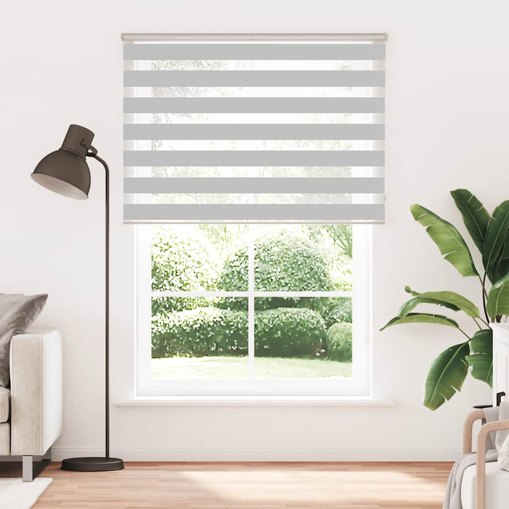 Doppelrollo Hellgrau 155x200 cm Stoffbreite 150,9 cm Polyester