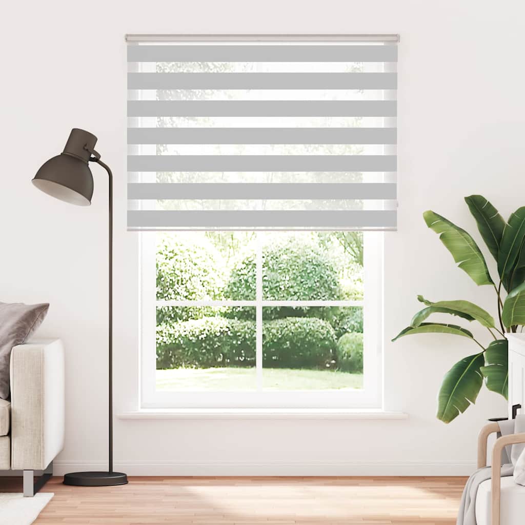 Doppelrollo Hellgrau 135x230 cm Stoffbreite 130,9 cm Polyester