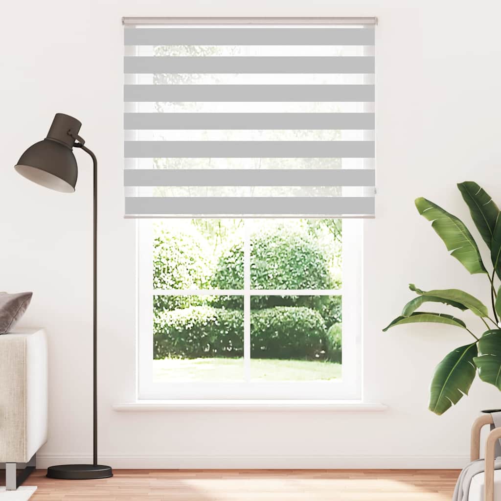 Doppelrollo Hellgrau 150x230 cm Stoffbreite 145,9 cm Polyester