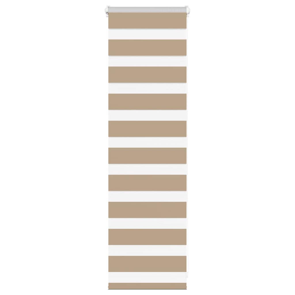 Doppelrollo Sandbraun 40x100 cm Stoffbreite 35,9 cm Polyester