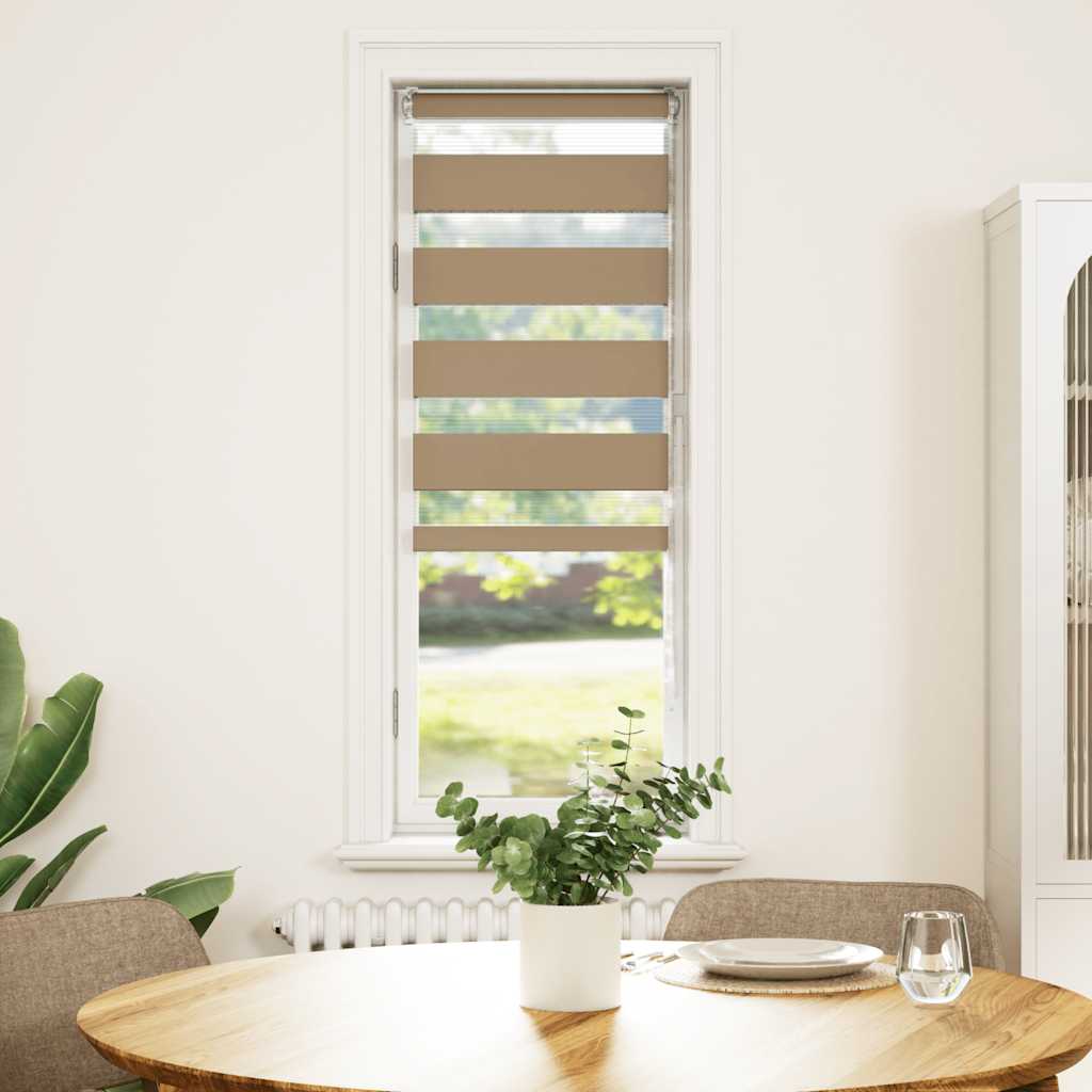 Doppelrollo Sandbraun 50x100 cm Stoffbreite 45,9 cm Polyester