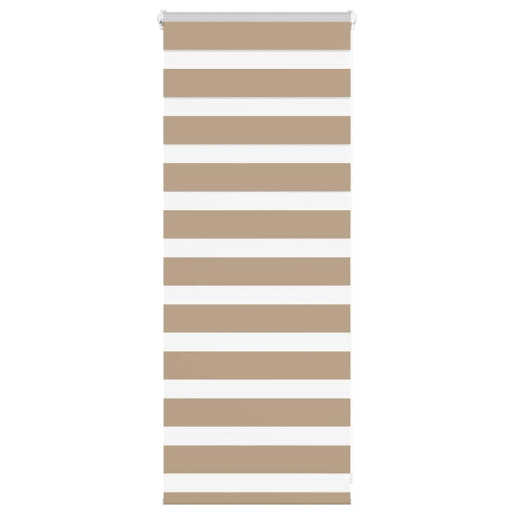 Doppelrollo Sandbraun 60x100 cm Stoffbreite 55,9 cm Polyester