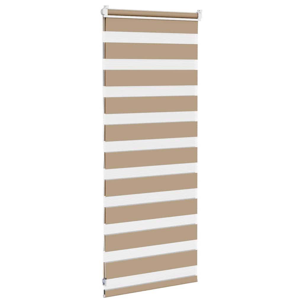 Doppelrollo Sandbraun 65x100 cm Stoffbreite 60,9 cm Polyester