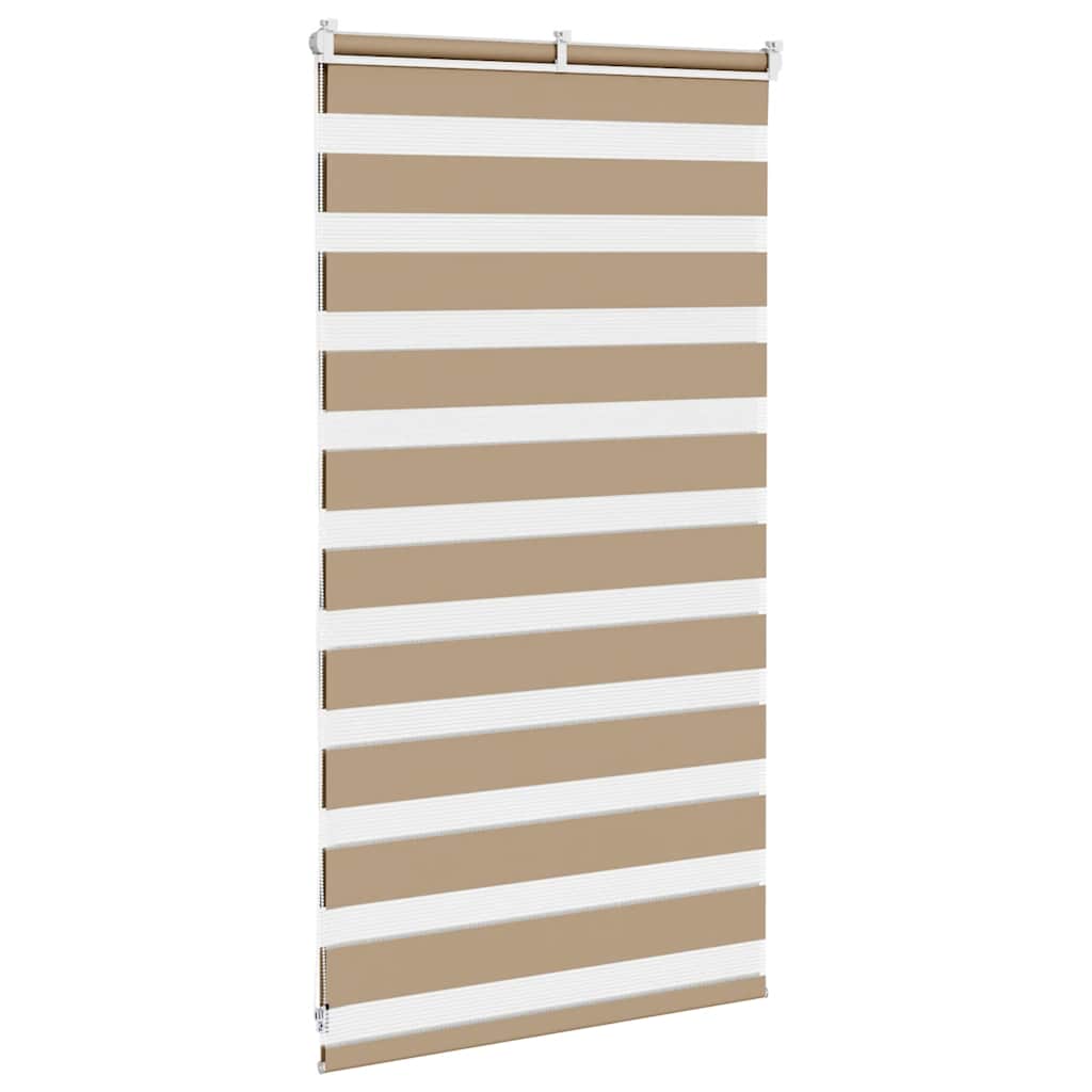 Doppelrollo Sandbraun 70x100 cm Stoffbreite 65,9 cm Polyester