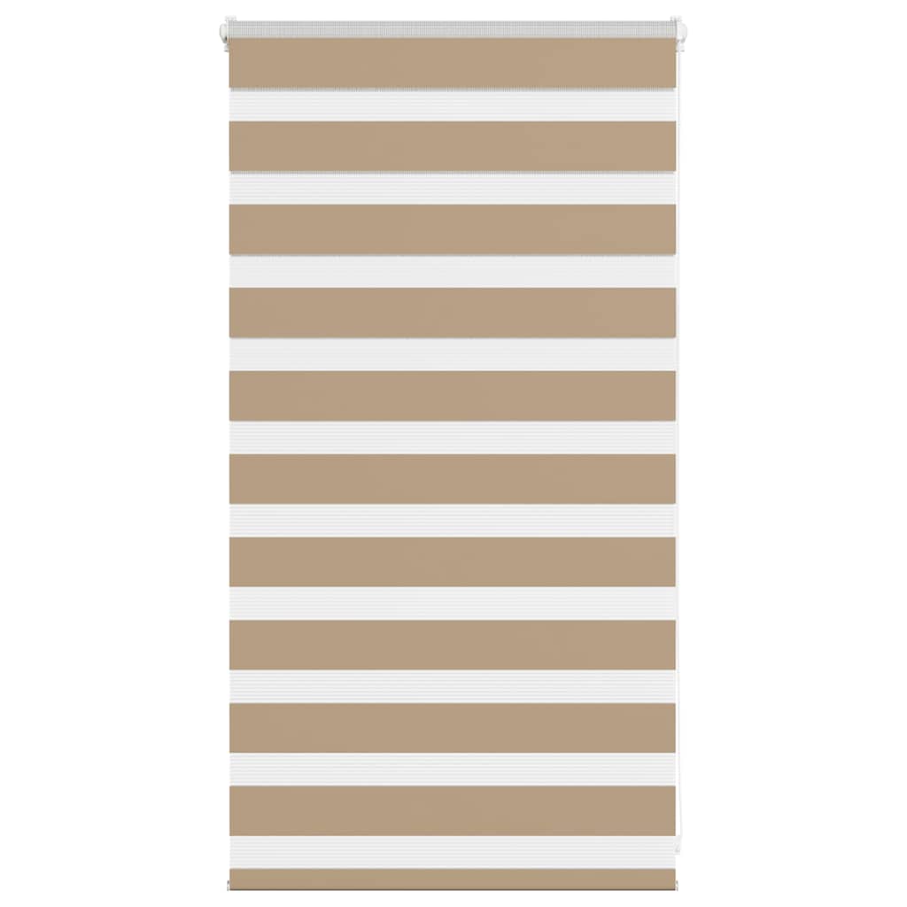 Doppelrollo Sandbraun 80x100 cm Stoffbreite 75,9 cm Polyester