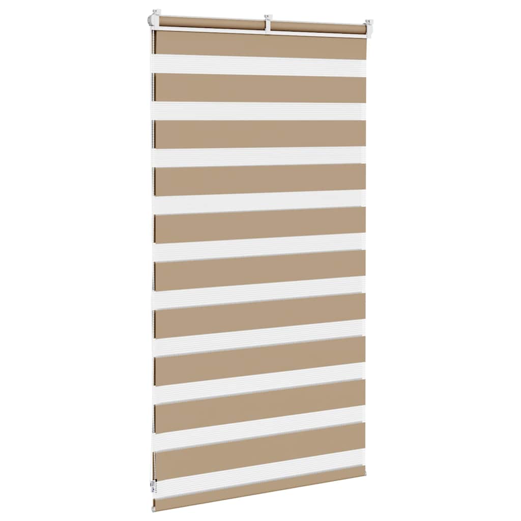 Doppelrollo Sandbraun 80x100 cm Stoffbreite 75,9 cm Polyester