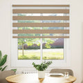 Doppelrollo Sandbraun 125x100 cm Stoffbreite 120,9 cm Polyester