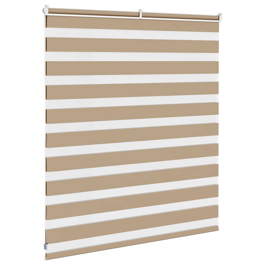 Doppelrollo Sandbraun 135x100 cm Stoffbreite 130,9 cm Polyester