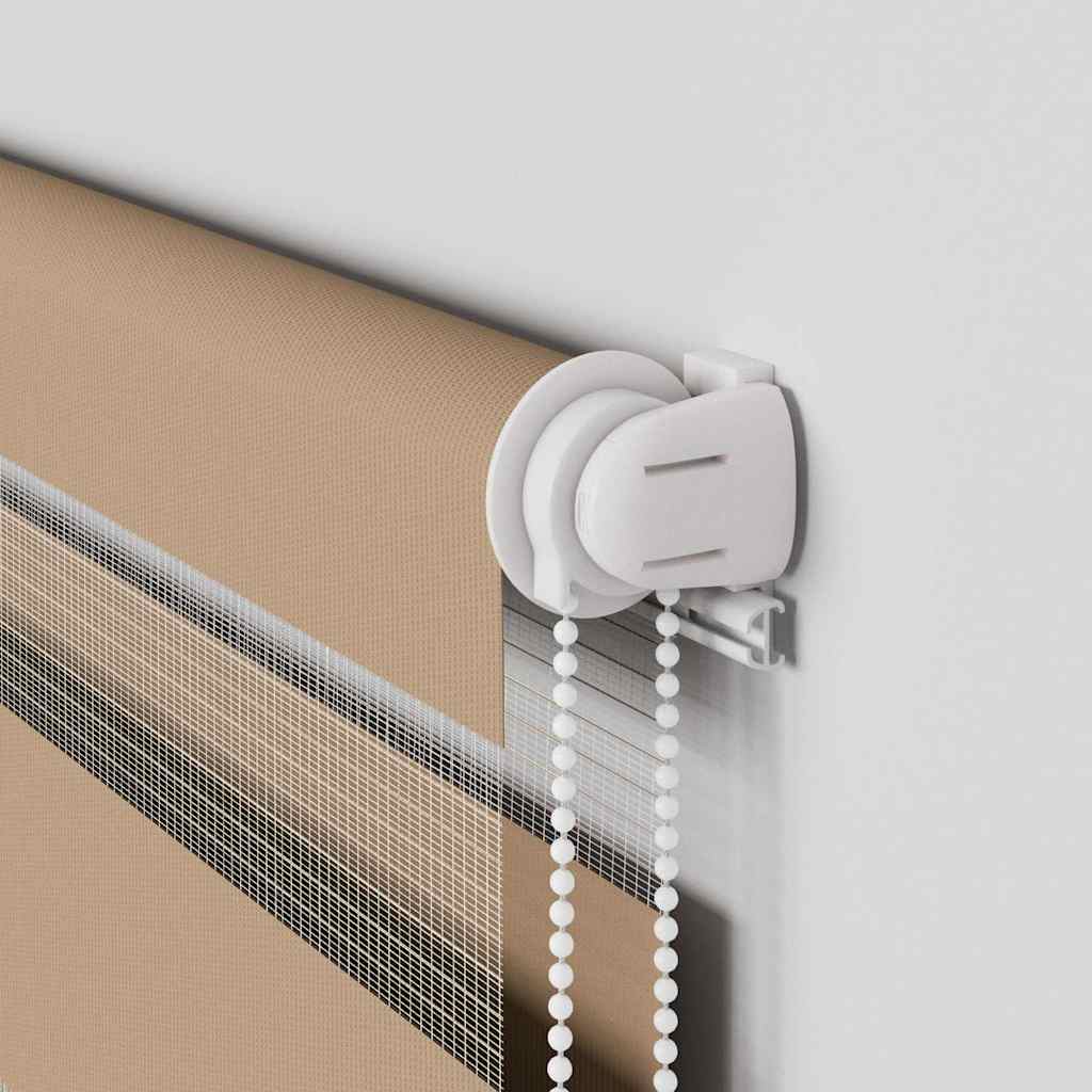 Doppelrollo Sandbraun 160x100 cm Stoffbreite 155,9 cm Polyester