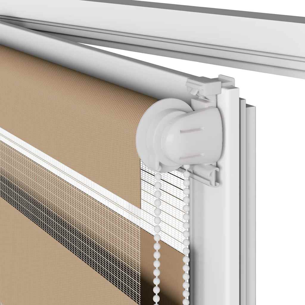 Doppelrollo Sandbraun 165x100 cm Stoffbreite 160,9 cm Polyester