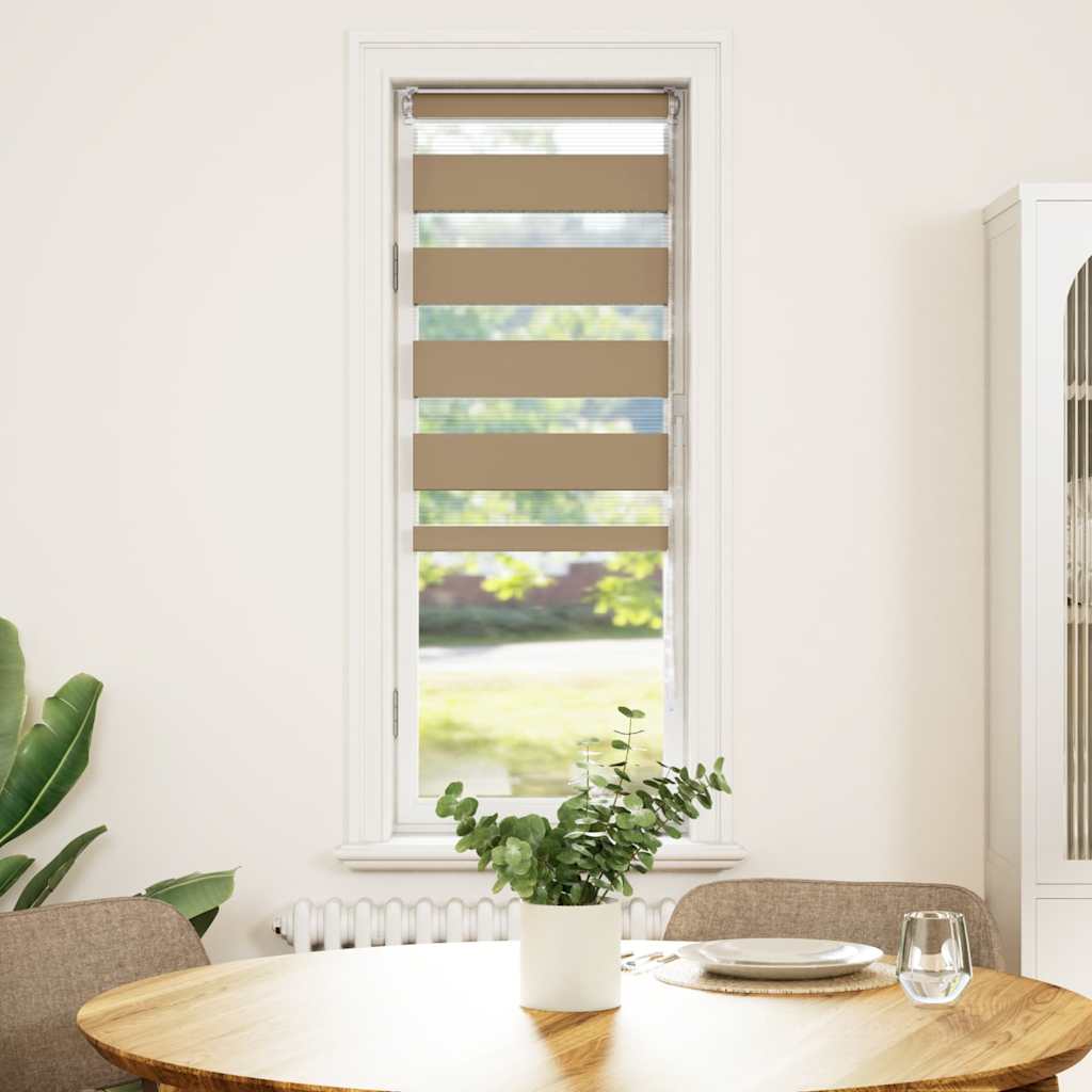 Doppelrollo Sandbraun 40x150 cm Stoffbreite 35,9 cm Polyester