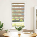 Doppelrollo Sandbraun 65x150 cm Stoffbreite 60,9 cm Polyester