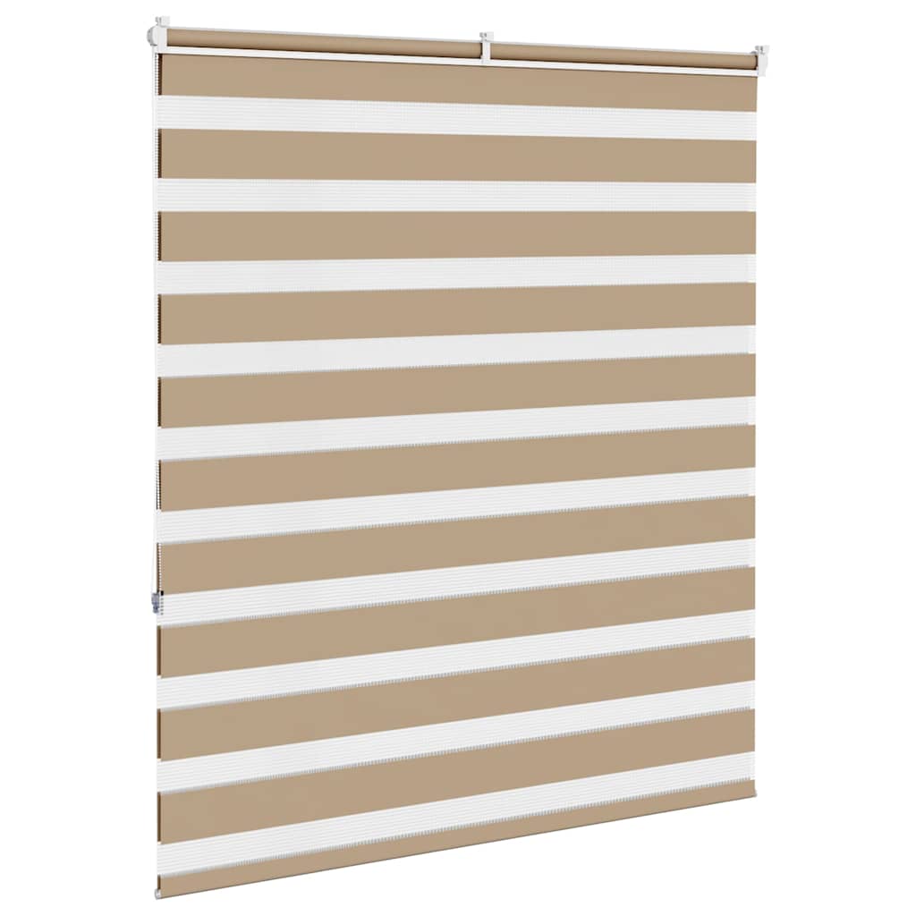 Doppelrollo Sandbraun 125x150 cm Stoffbreite 120,9 cm Polyester