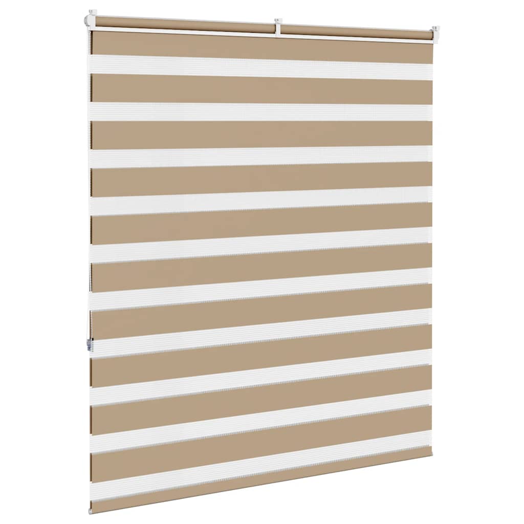 Doppelrollo Sandbraun 130x150 cm Stoffbreite 125,9 cm Polyester