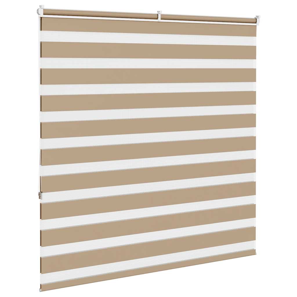 Doppelrollo Sandbraun 140x150 cm Stoffbreite 135,9 cm Polyester