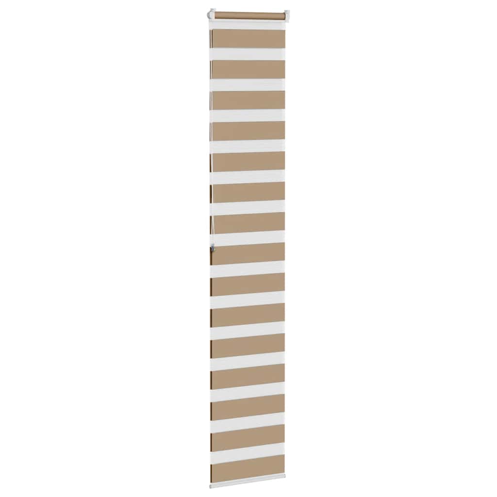Doppelrollo Sandbraun 40x200 cm Stoffbreite 35,9 cm Polyester
