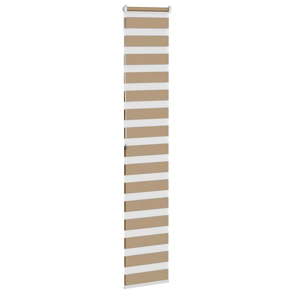 Doppelrollo Sandbraun 45x200 cm Stoffbreite 40,9 cm Polyester