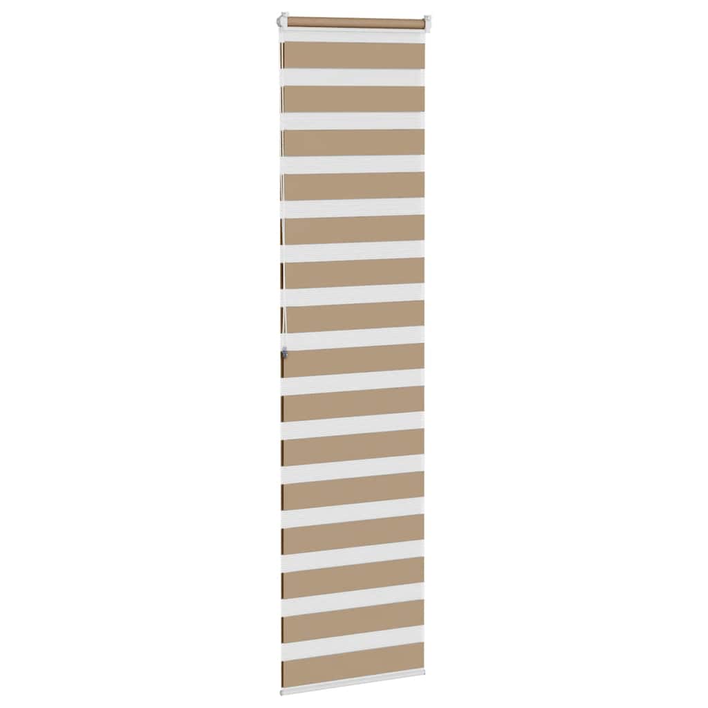 Doppelrollo Sandbraun 65x200 cm Stoffbreite 60,9 cm Polyester
