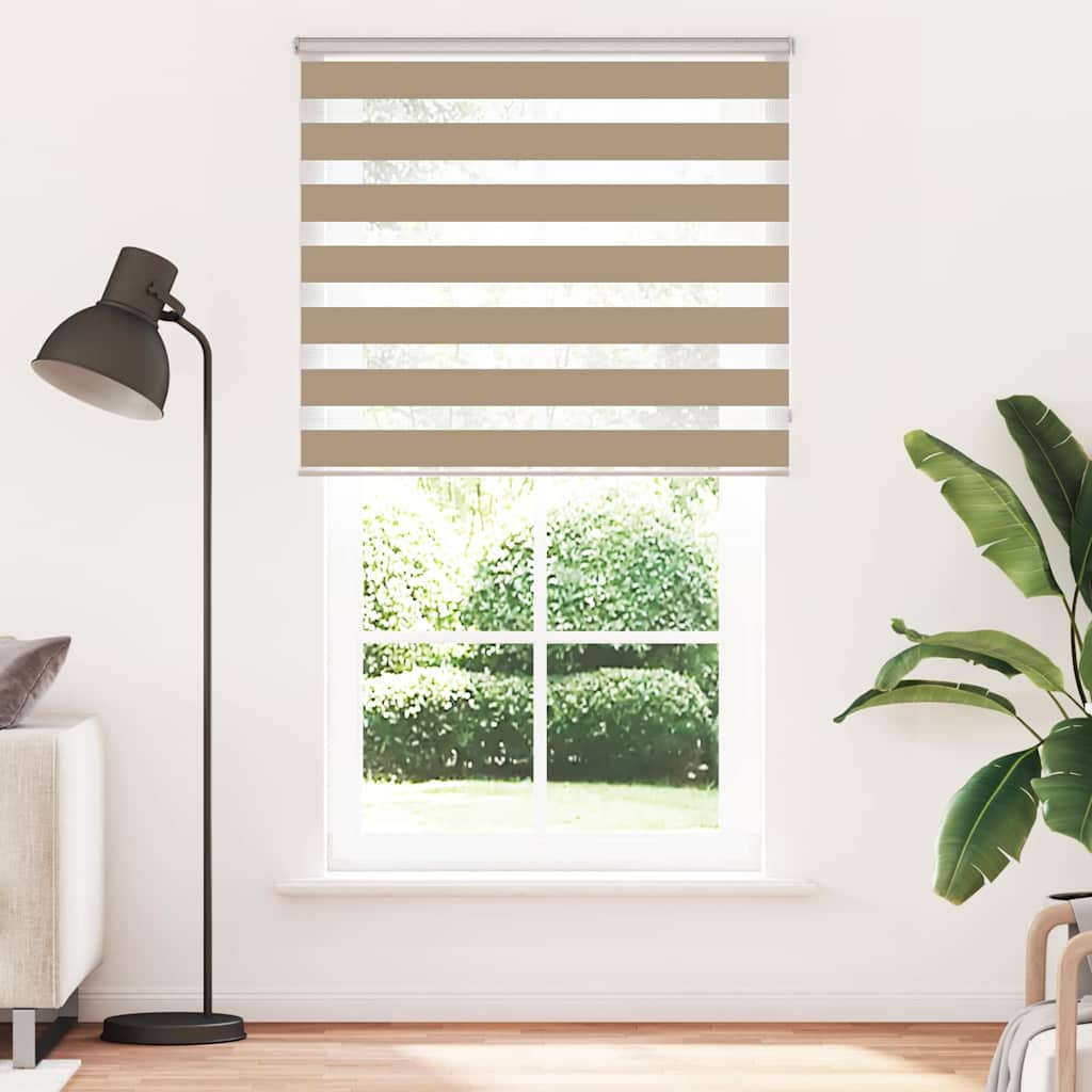 Doppelrollo Sandbraun 120x200 cm Stoffbreite 115,9 cm Polyester