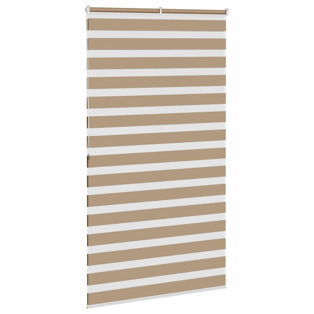 Doppelrollo Sandbraun 125x200 cm Stoffbreite 120,9 cm Polyester