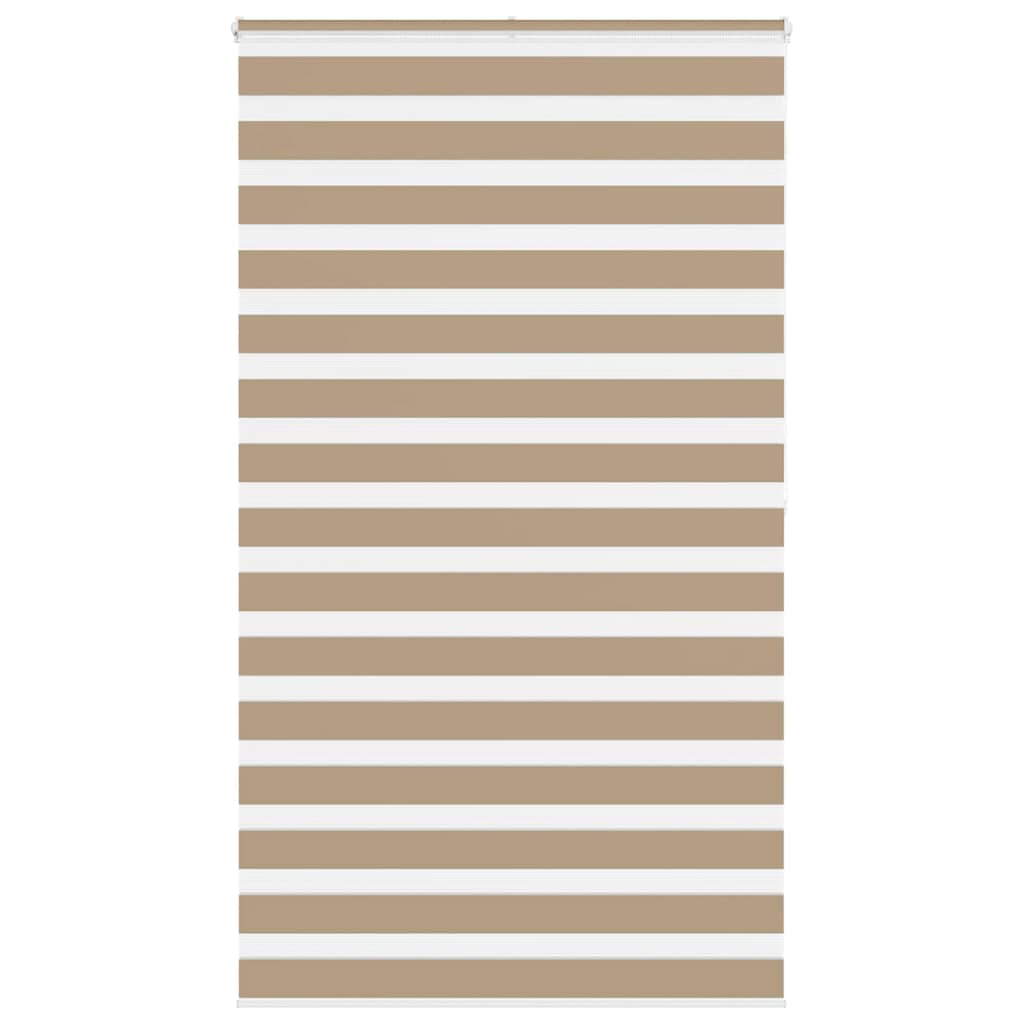 Doppelrollo Sandbraun 130x200 cm Stoffbreite 125,9 cm Polyester