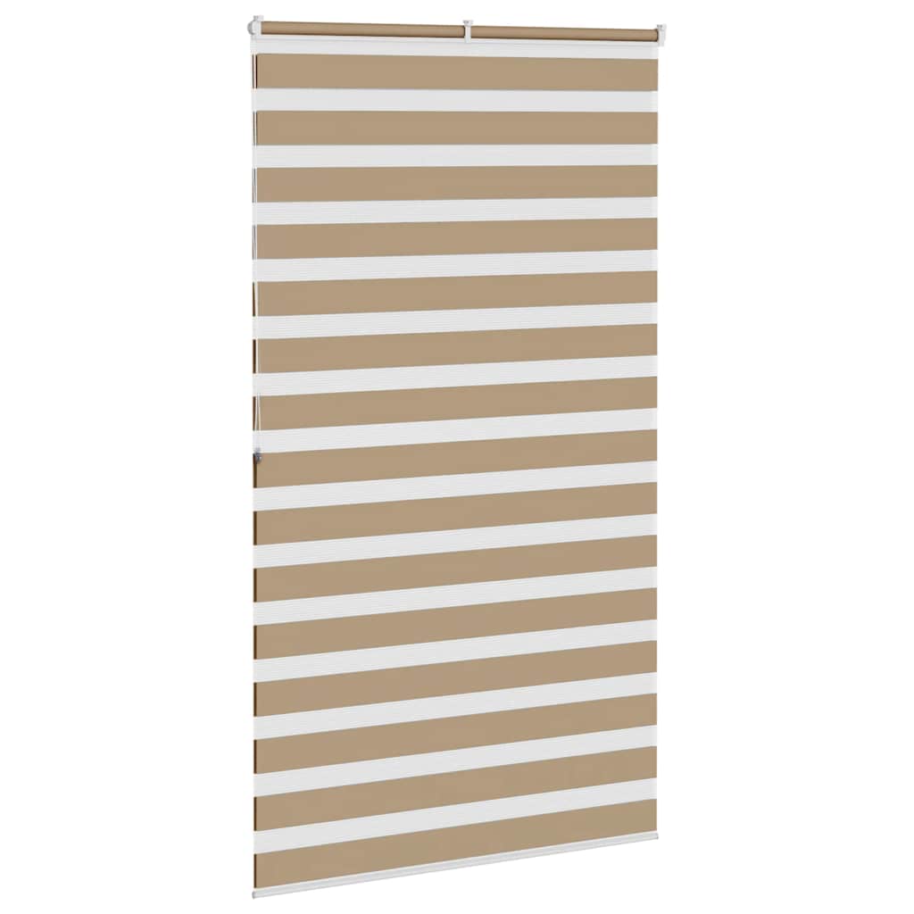 Doppelrollo Sandbraun 130x200 cm Stoffbreite 125,9 cm Polyester