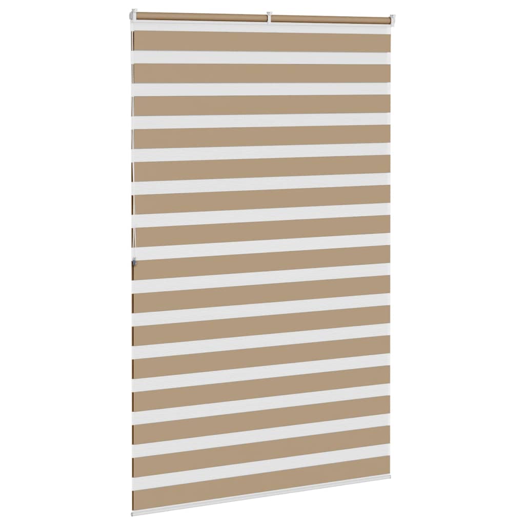 Doppelrollo Sandbraun 140x200 cm Stoffbreite 135,9 cm Polyester