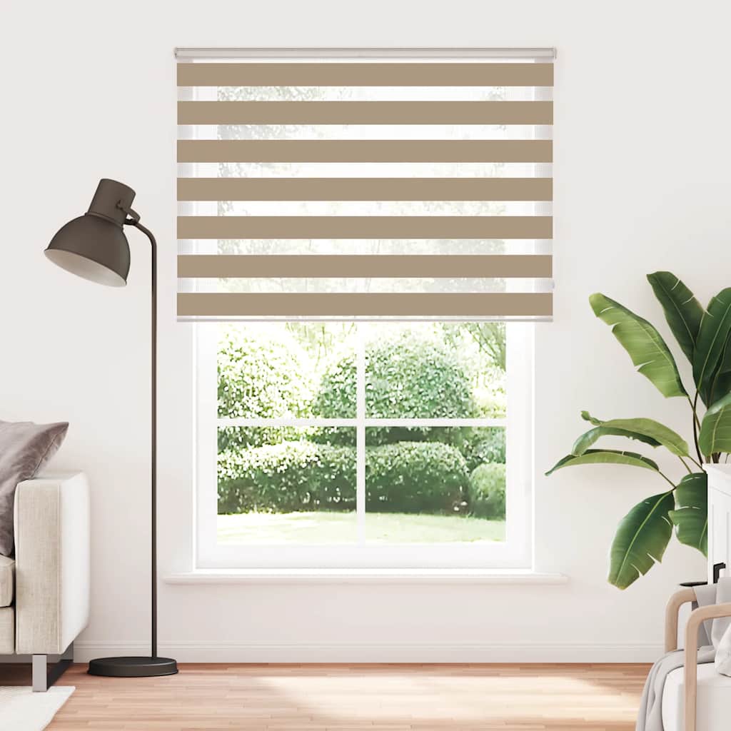 Doppelrollo Sandbraun 160x200 cm Stoffbreite 155,9 cm Polyester