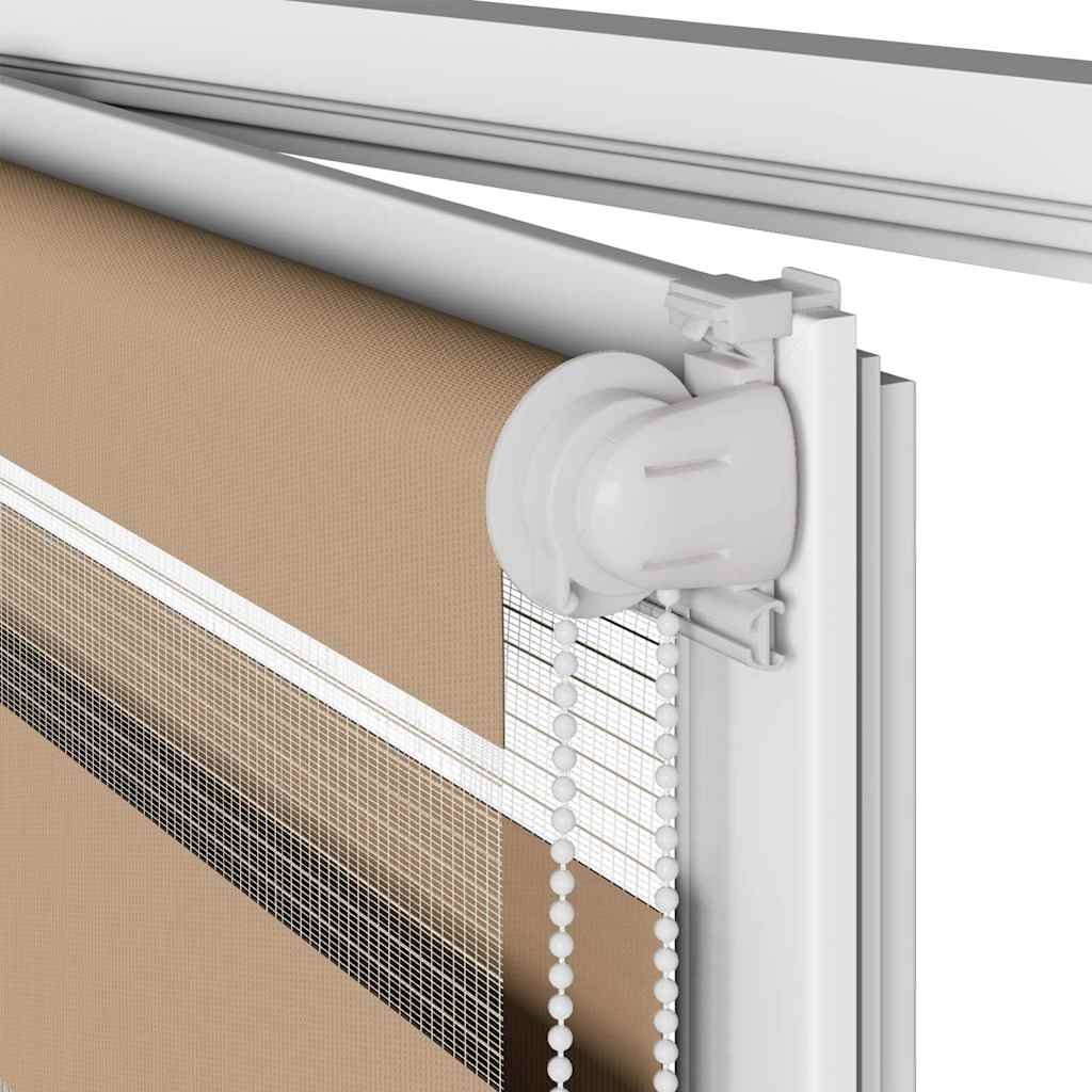 Doppelrollo Sandbraun 165x200 cm Stoffbreite 160,9 cm Polyester