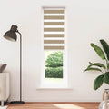 Doppelrollo Sandbraun 60x230 cm Stoffbreite 55,9 cm Polyester