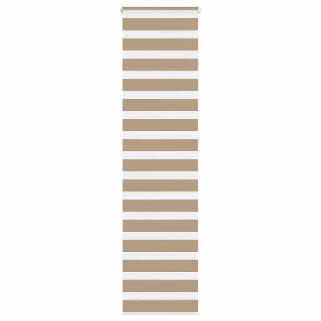 Doppelrollo Sandbraun 65x230 cm Stoffbreite 60,9 cm Polyester