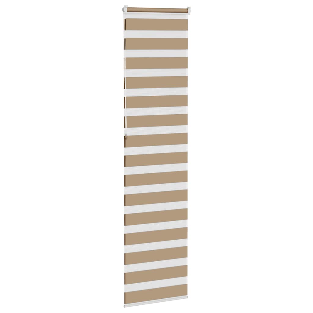 Doppelrollo Sandbraun 65x230 cm Stoffbreite 60,9 cm Polyester