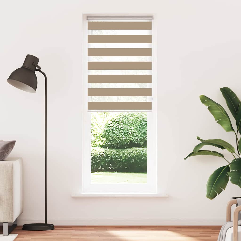 Doppelrollo Sandbraun 80x230 cm Stoffbreite 75,9 cm Polyester