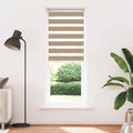 Doppelrollo Sandbraun 80x230 cm Stoffbreite 75,9 cm Polyester