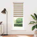 Doppelrollo Sandbraun 90x230 cm Stoffbreite 85,9 cm Polyester