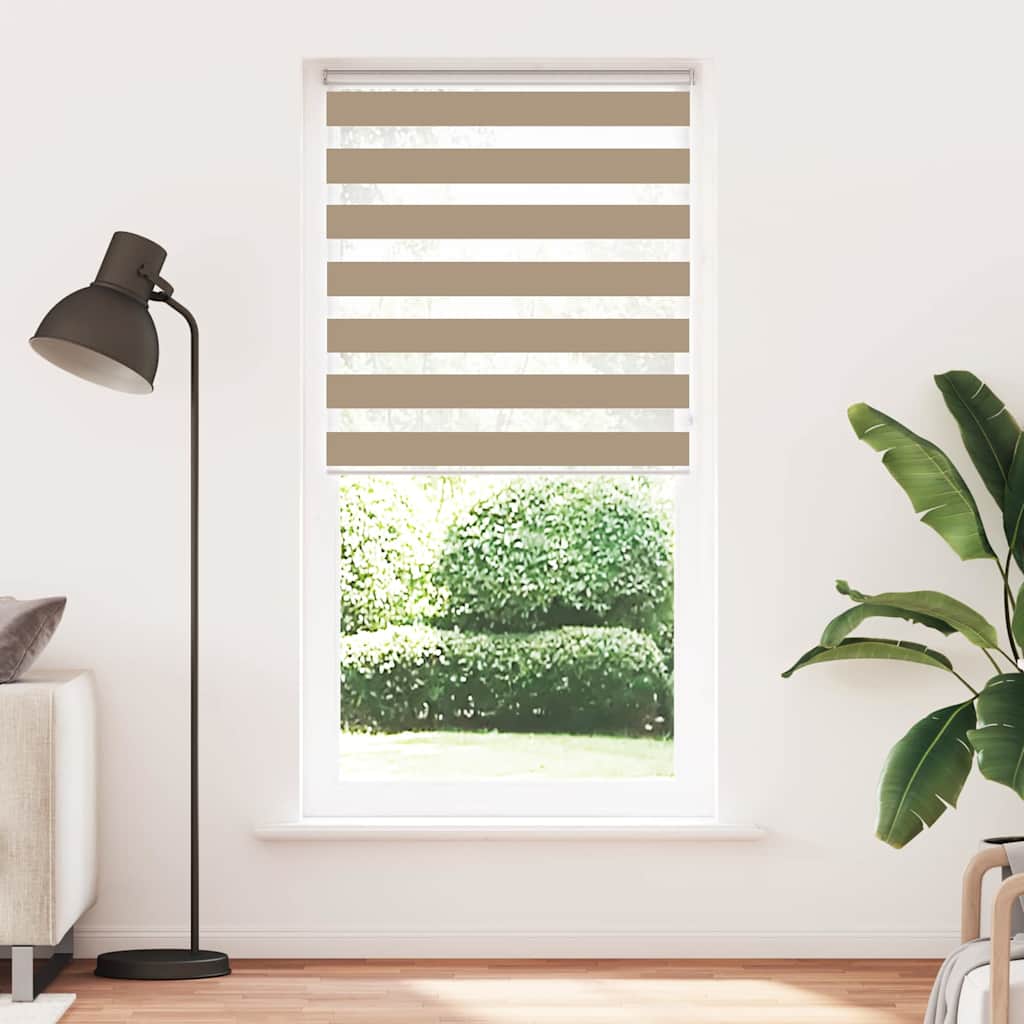 Doppelrollo Sandbraun 105x230 cm Stoffbreite 100,9 cm Polyester