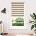 Doppelrollo Sandbraun 105x230 cm Stoffbreite 100,9 cm Polyester