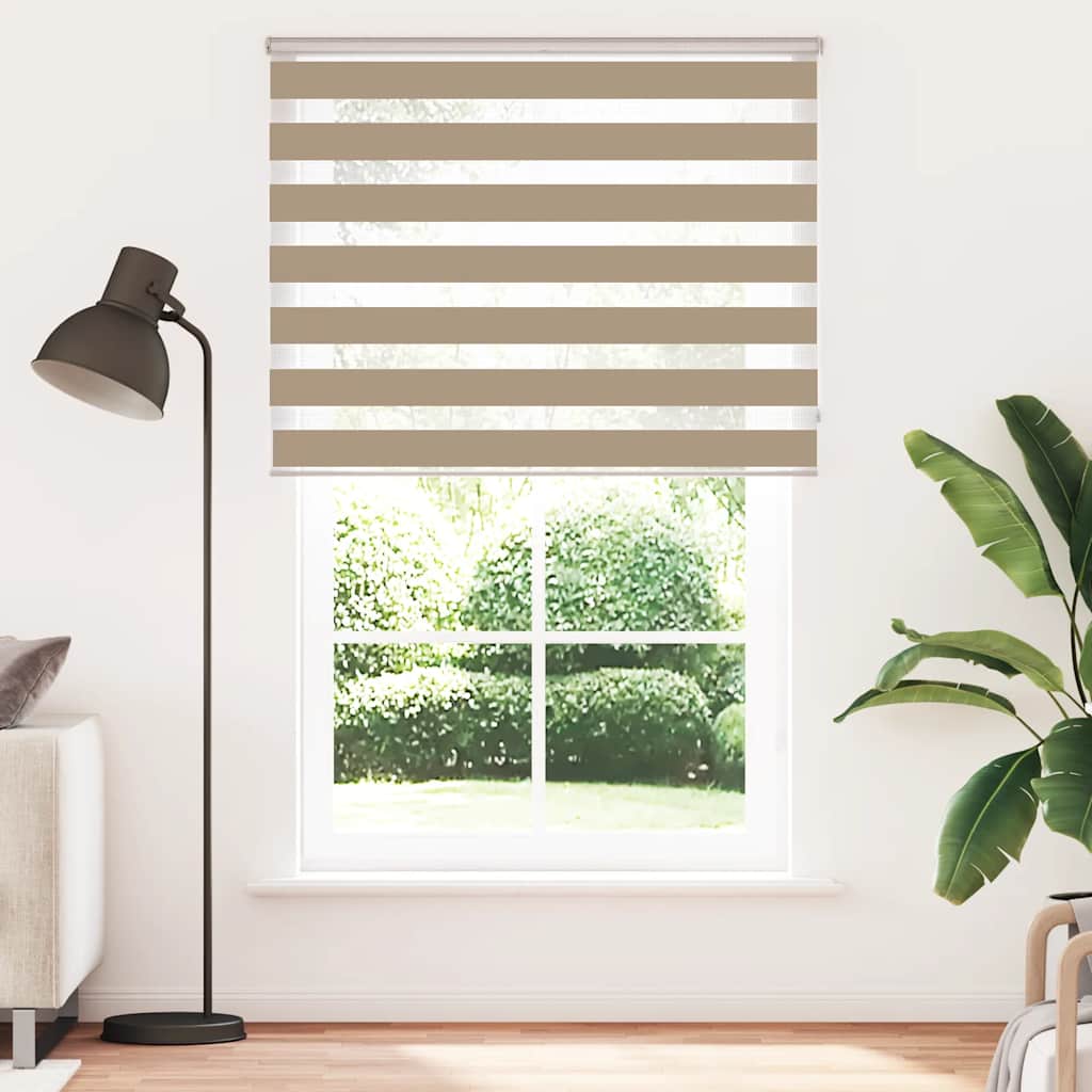 Doppelrollo Sandbraun 140x230 cm Stoffbreite 135,9 cm Polyester