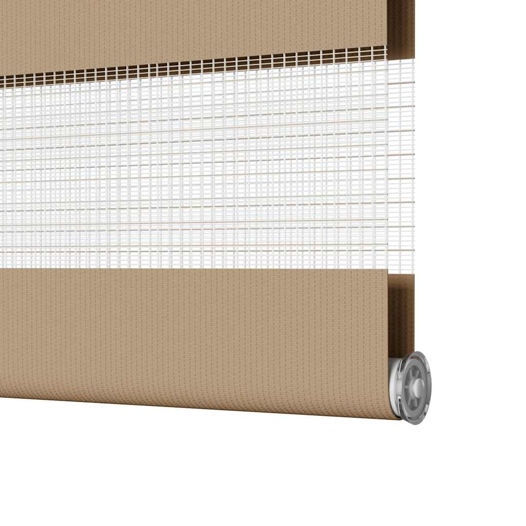 Doppelrollo Sandbraun 140x230 cm Stoffbreite 135,9 cm Polyester