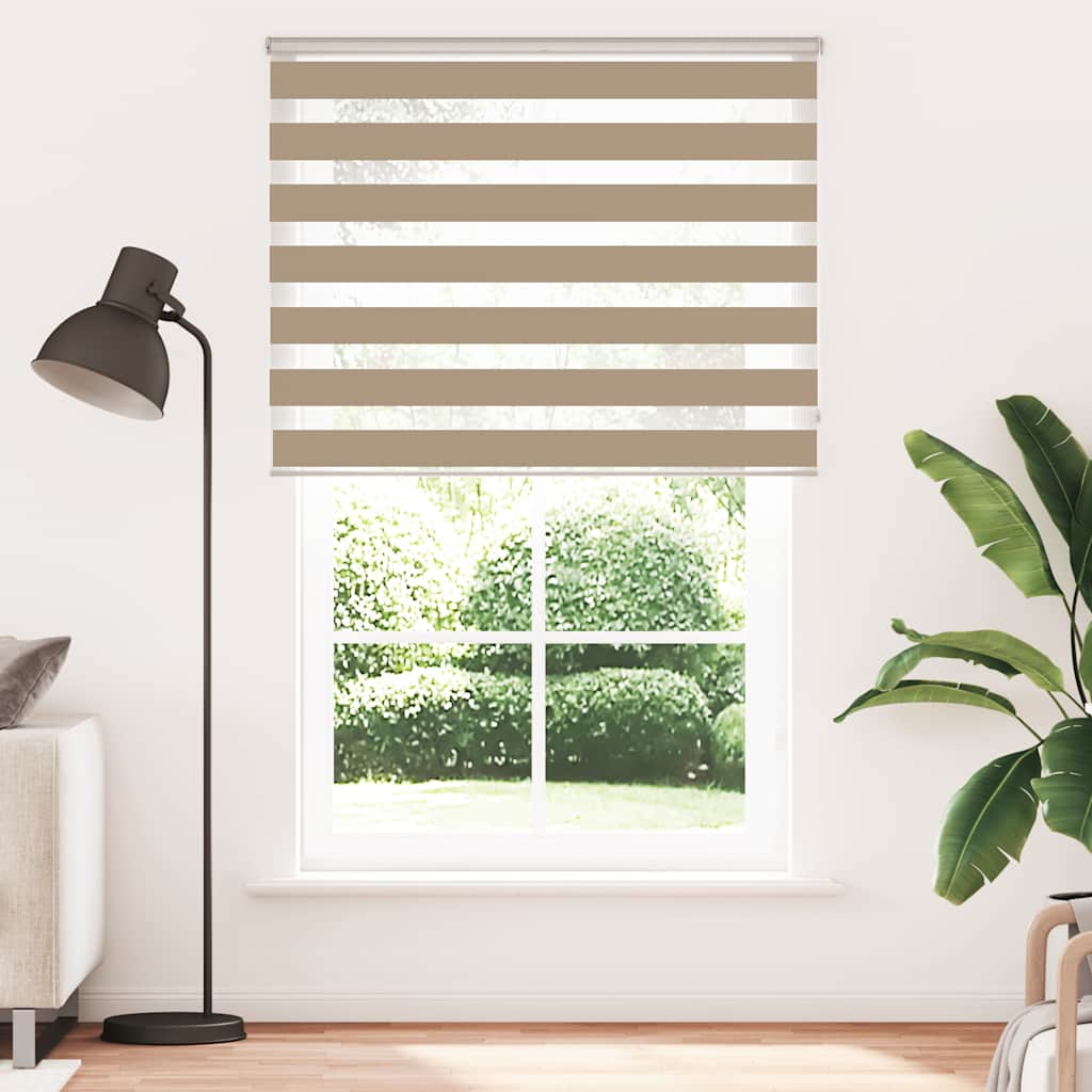 Doppelrollo Sandbraun 150x230 cm Stoffbreite 145,9 cm Polyester
