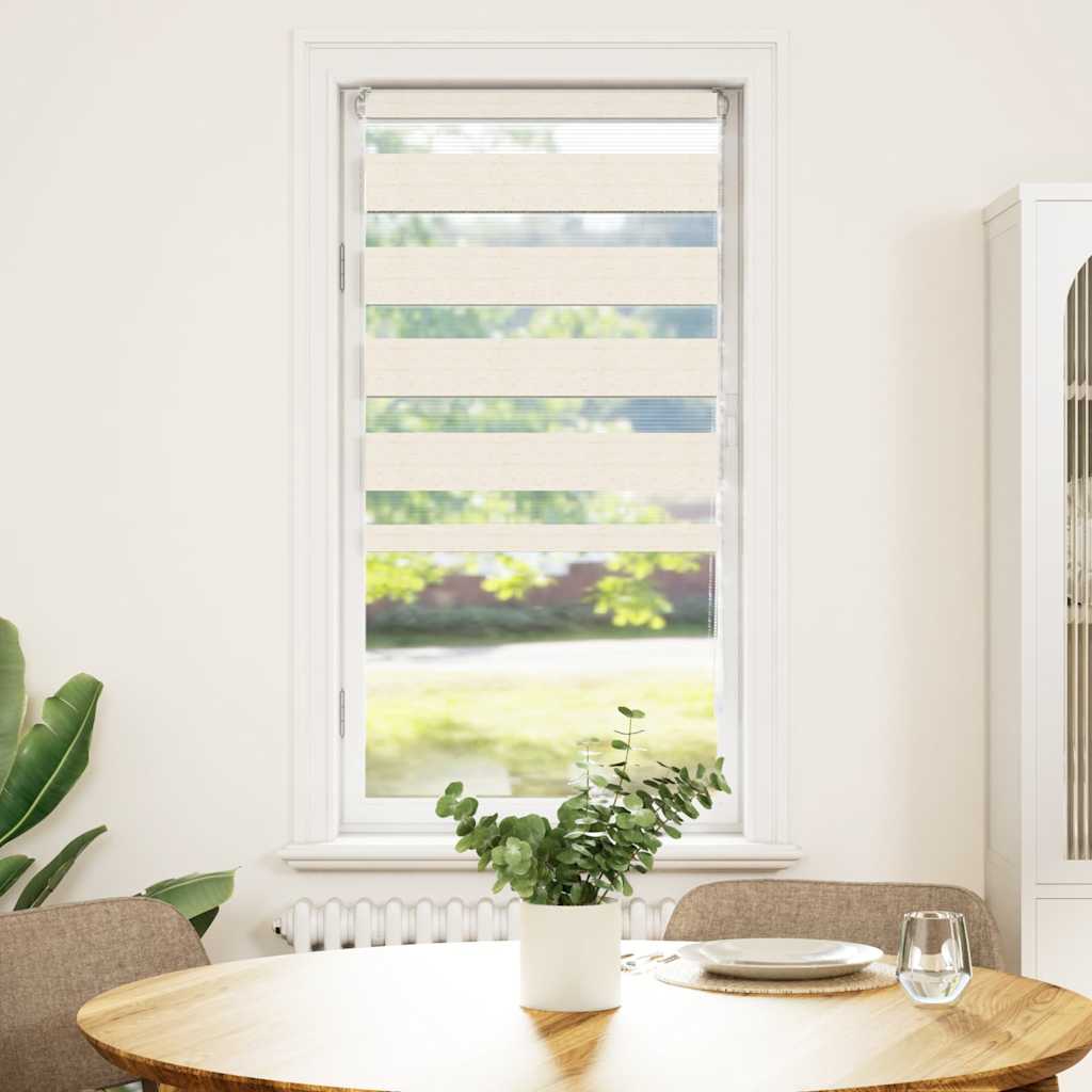 Doppelrollo Marmorbeige 55x150 cm Stoffbreite 50,9 cm Polyester